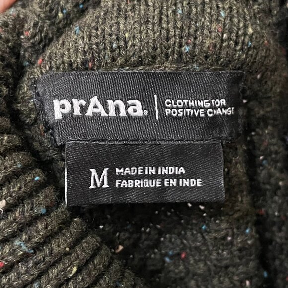 Prana Sangria Fields Sweater Dress Women Turtleneck Green Long Sleeves Medium - Picture 10 of 15